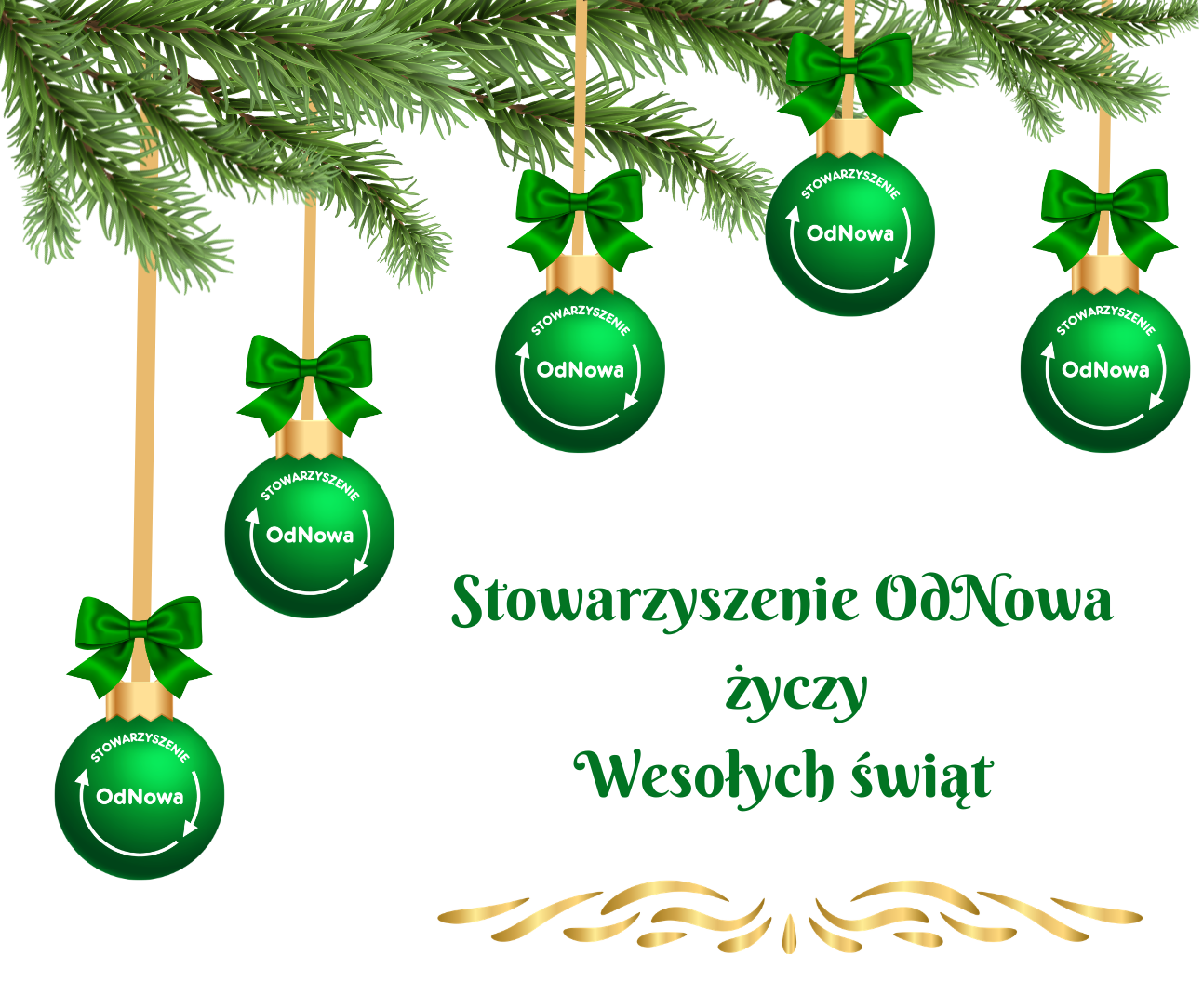 Spokojnych świąt życzy Stowarzyszenie OdNowa