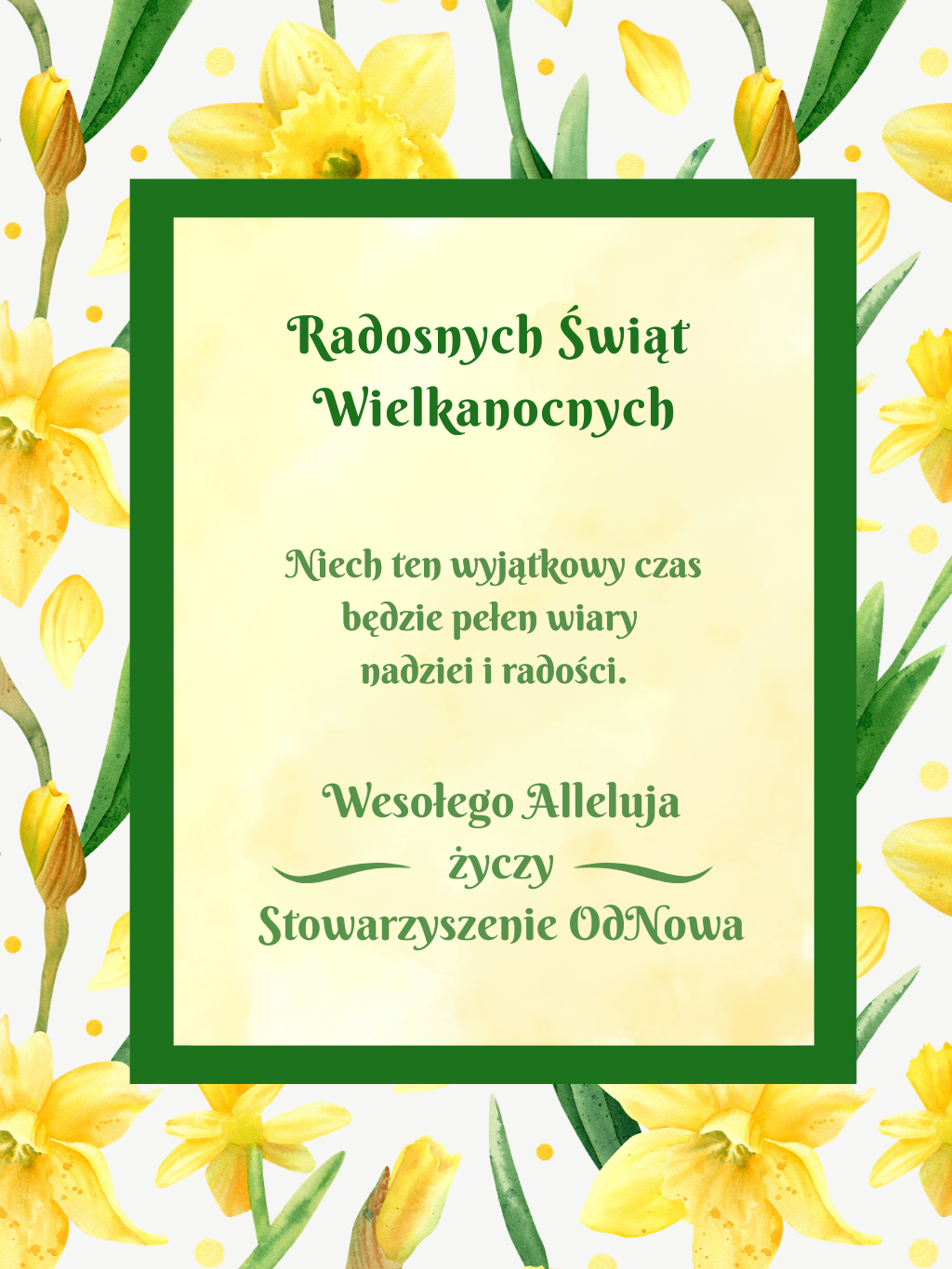 Radosnych Świąt Wielkanocnych