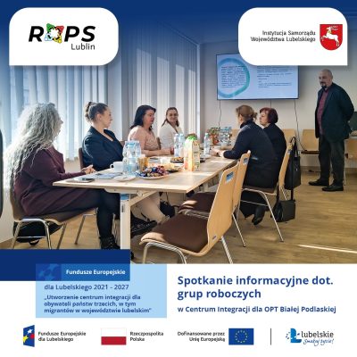 Spotkanie grup roboczych w Centrum Integracji dla OPT w Białej Podlaskiej